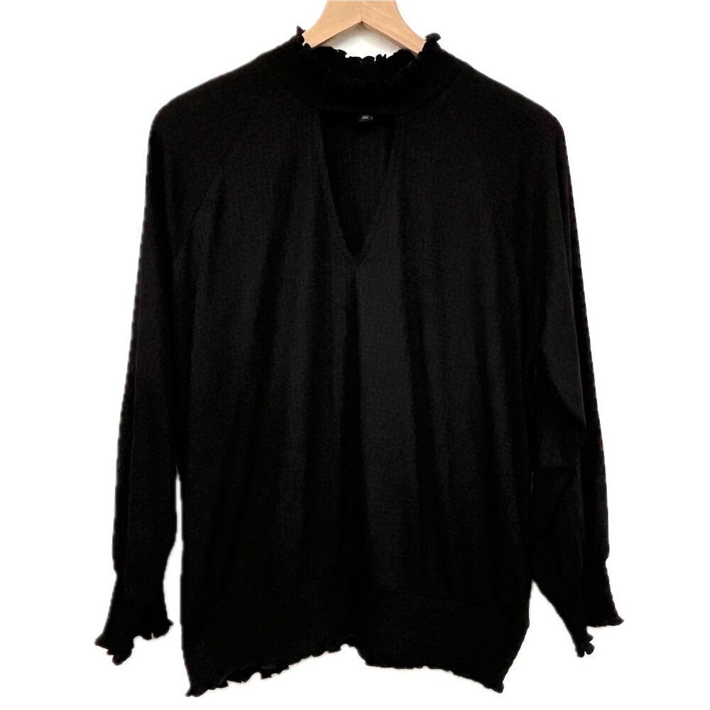 Torrid Black High Neck Long Sleeve Top - Size L